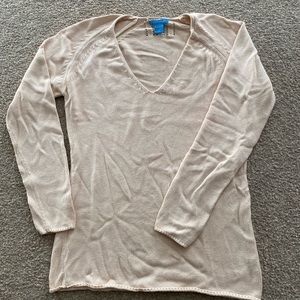 White + Warren v-neck sweater. Size M